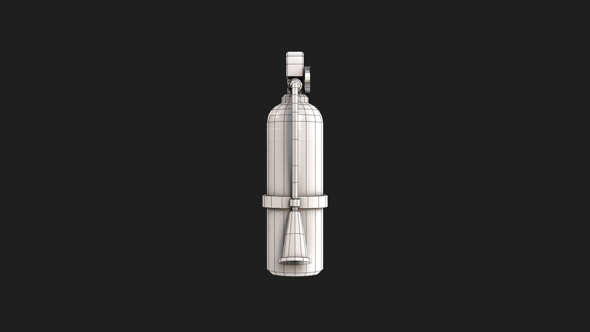 Fire Extinguisher Stylized Low-poly 3D model_12