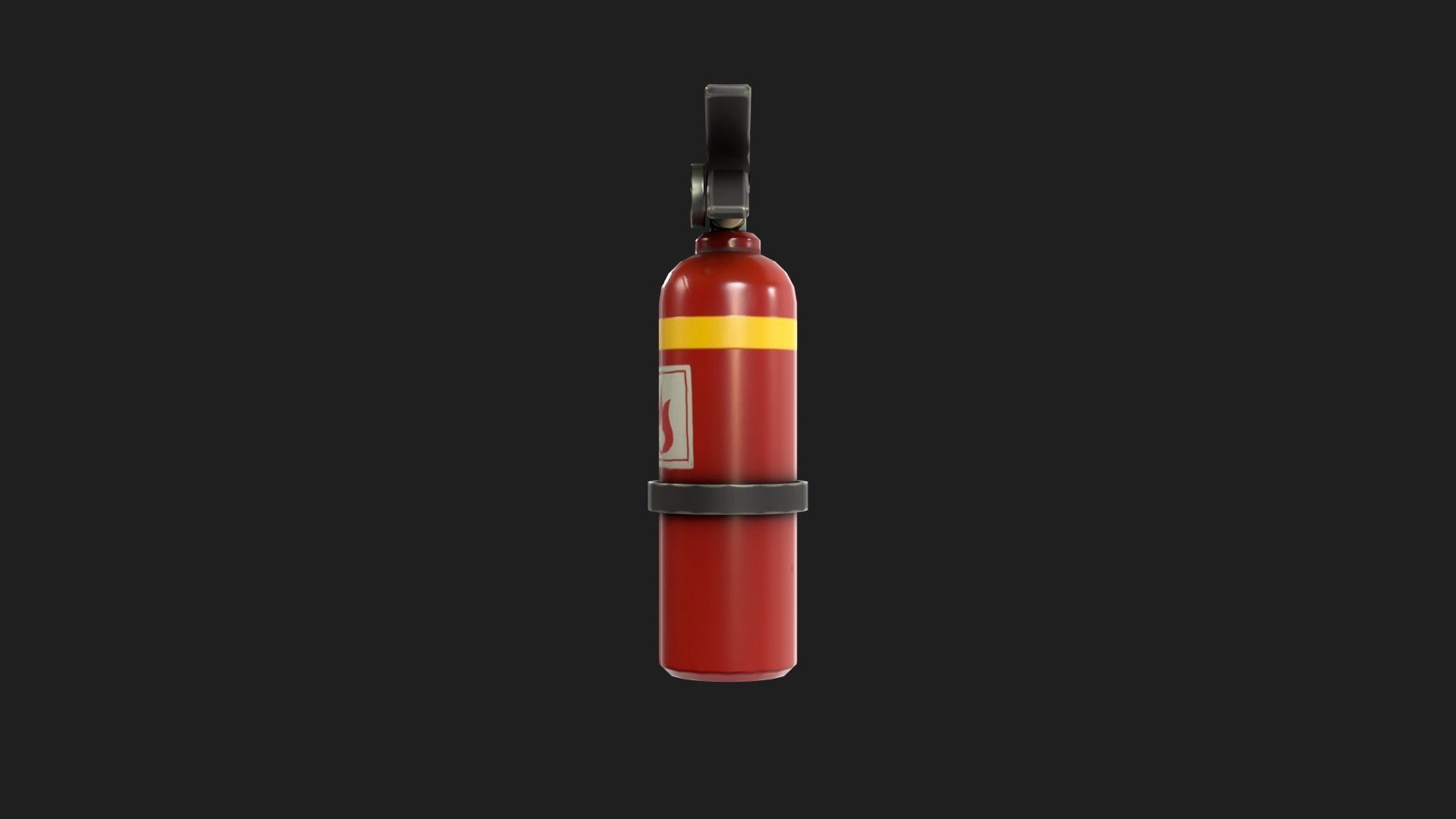 Fire Extinguisher Stylized Low-poly 3D model_9