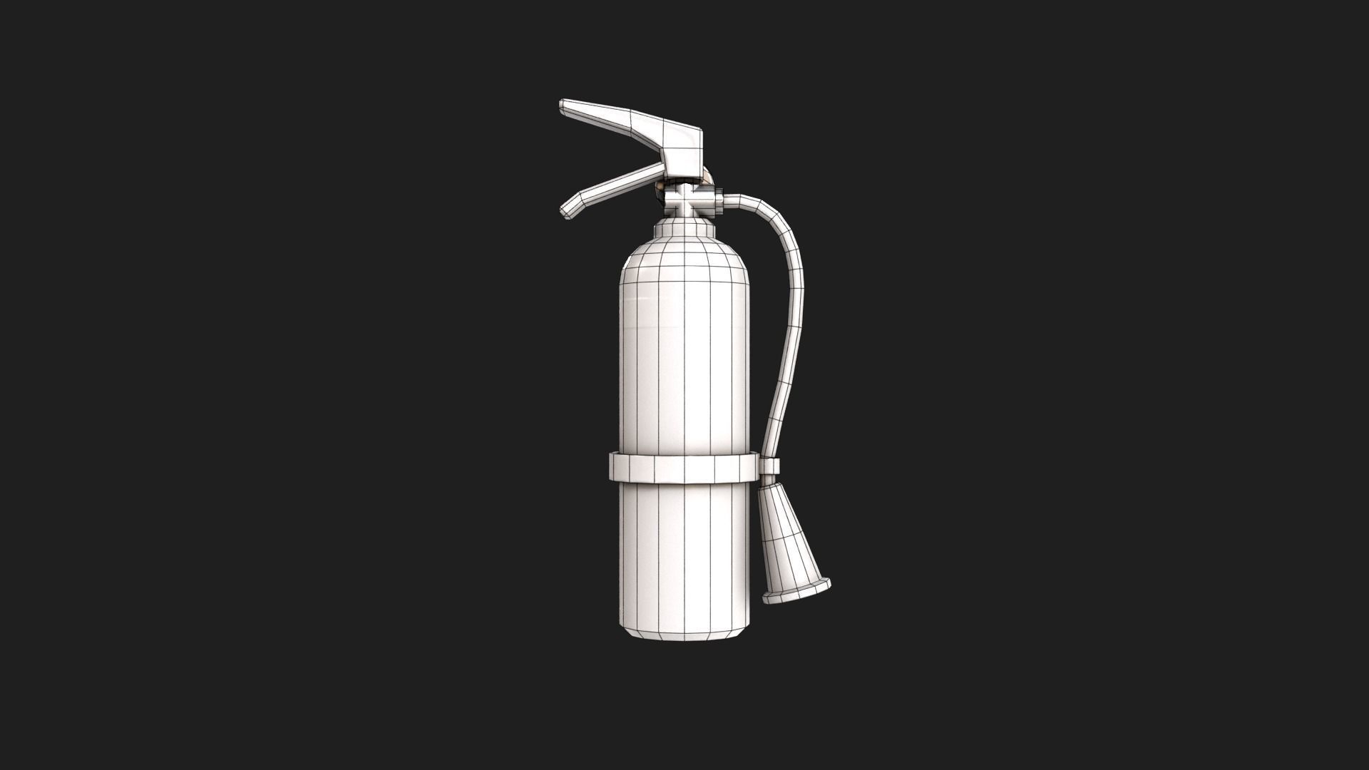 Fire Extinguisher Stylized Low-poly 3D model_13