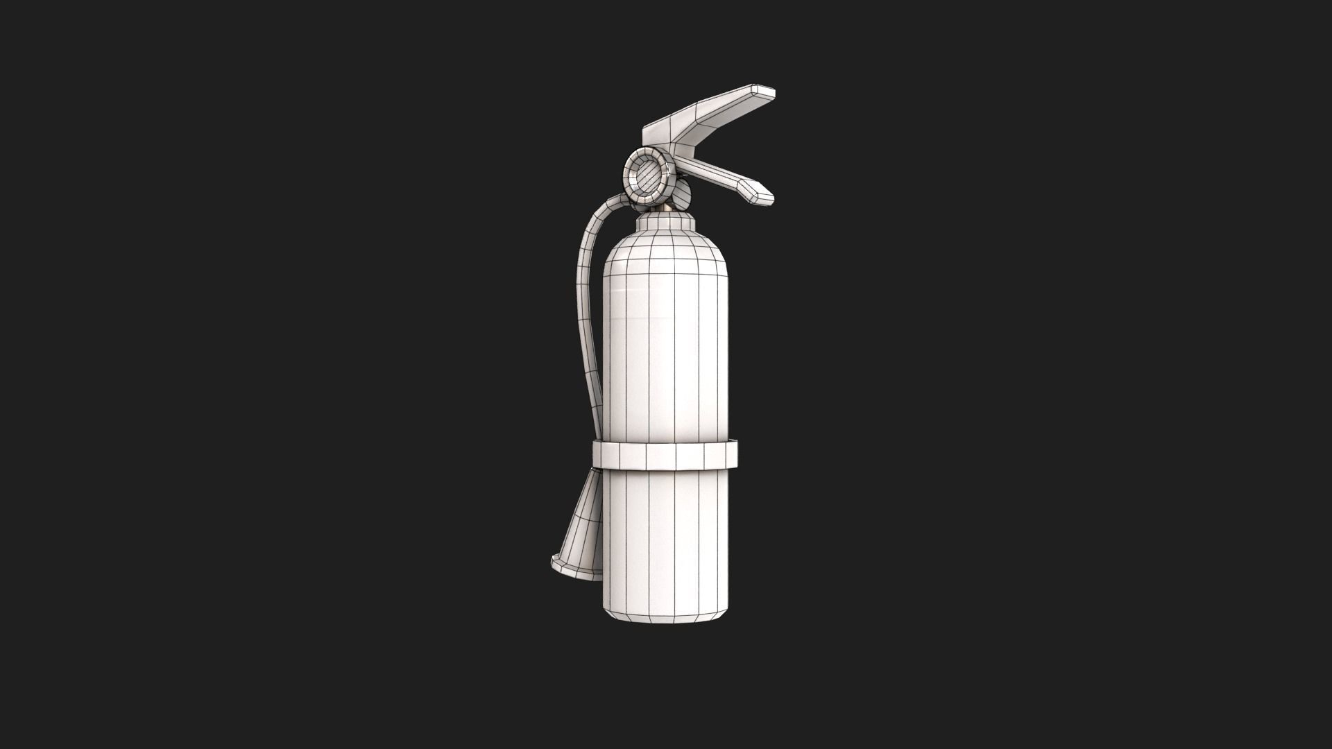 Fire Extinguisher Stylized Low-poly 3D model_15