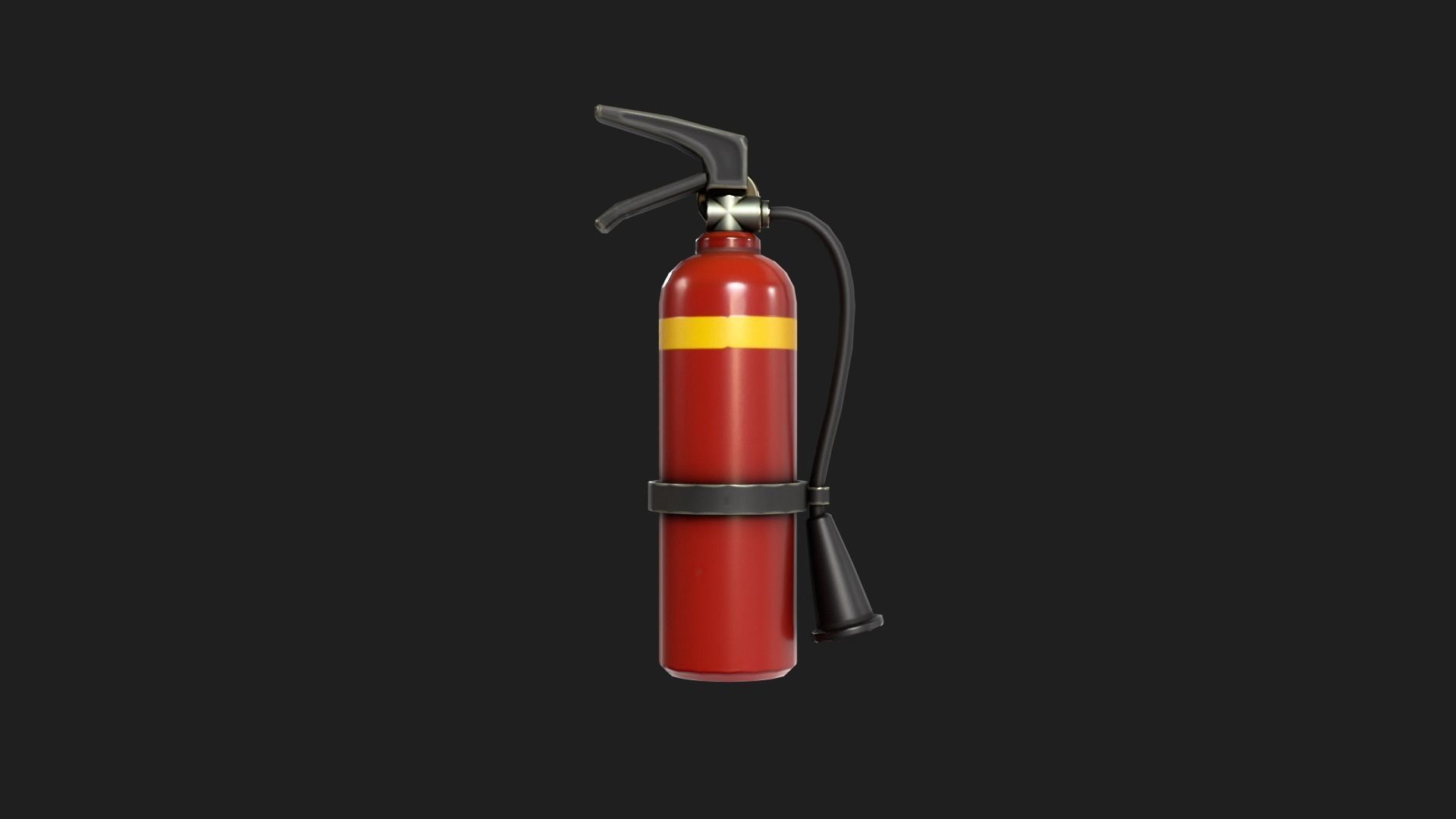 Fire Extinguisher Stylized Low-poly 3D model_8