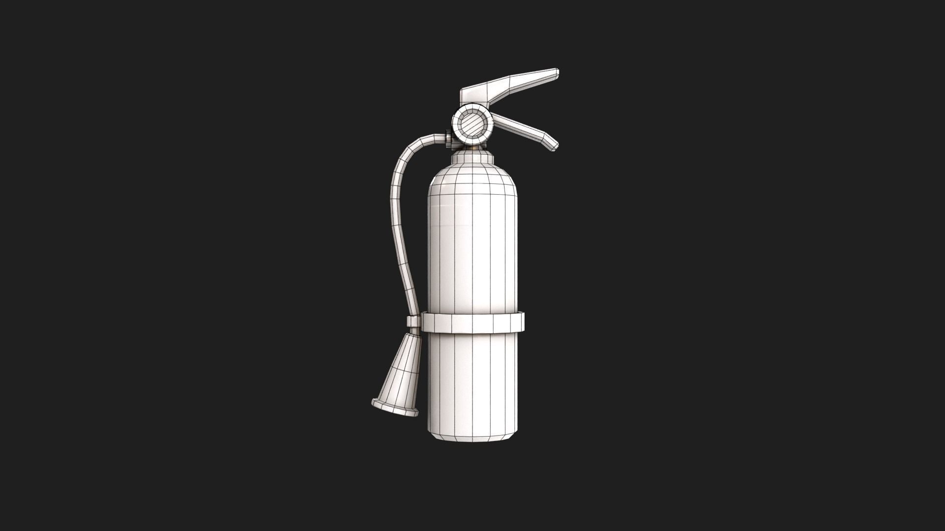 Fire Extinguisher Stylized Low-poly 3D model_11