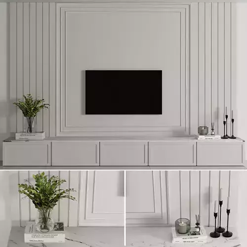 Tv Wall Set 11 3D model