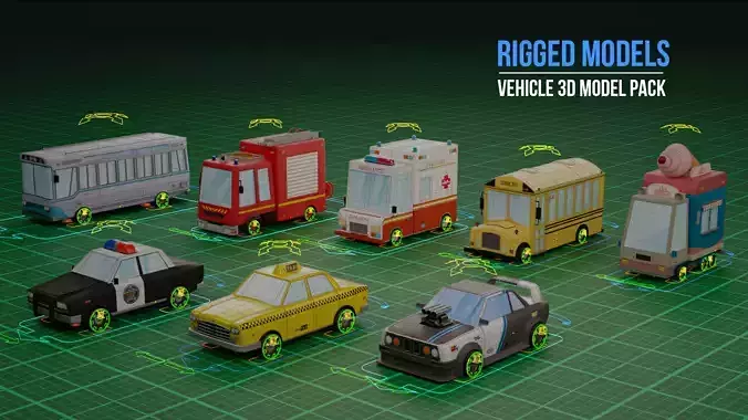 Stylized Vehicle Model Pack - cartoon