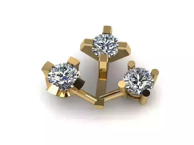 single daimond woman nose pins 3D print model