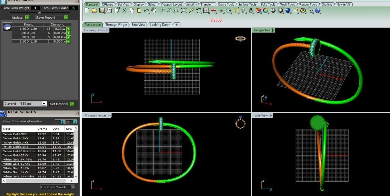  2655 cart r braclet 3D print model_2