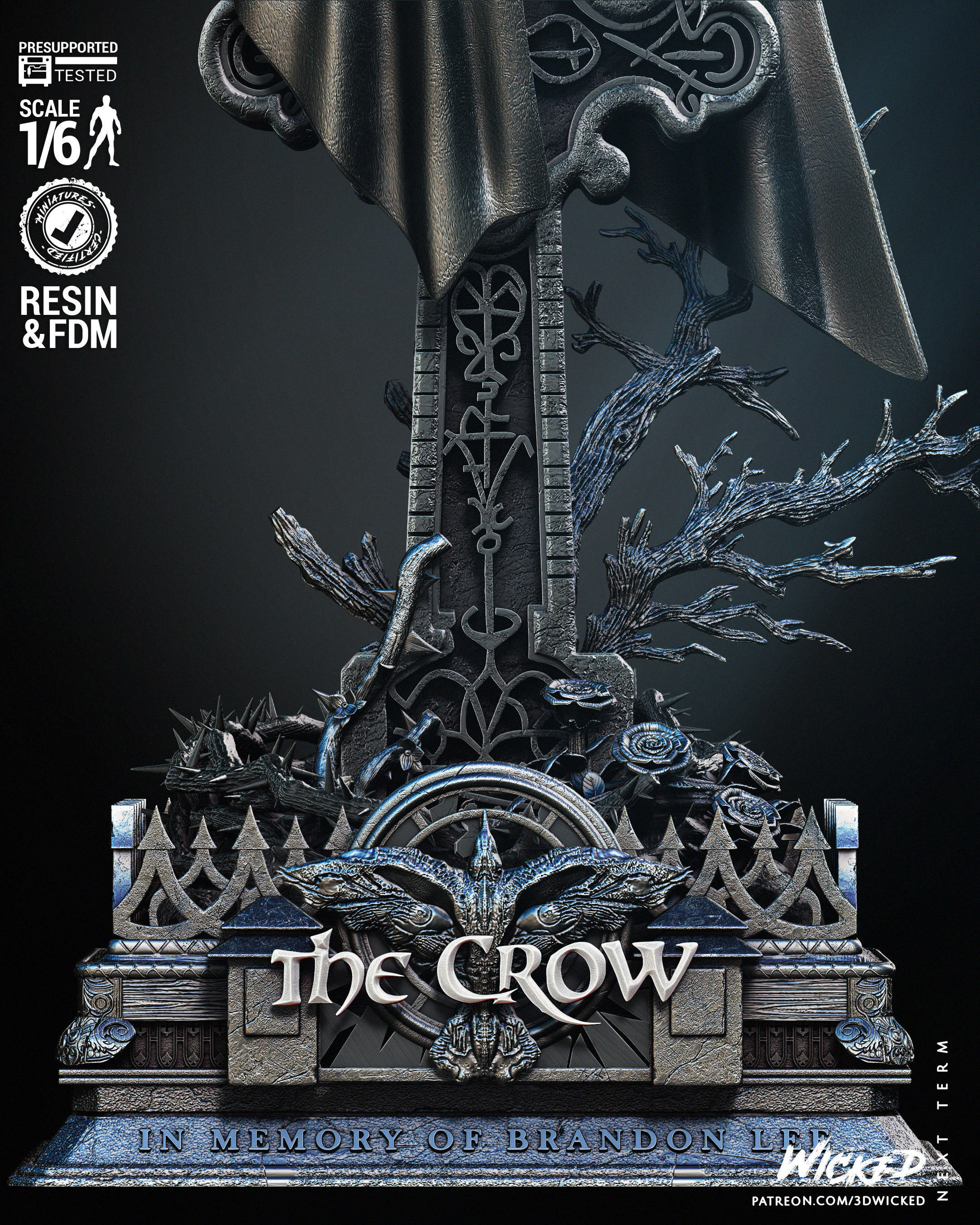 Wicked Movies Crow Sculpture  3D print model_35