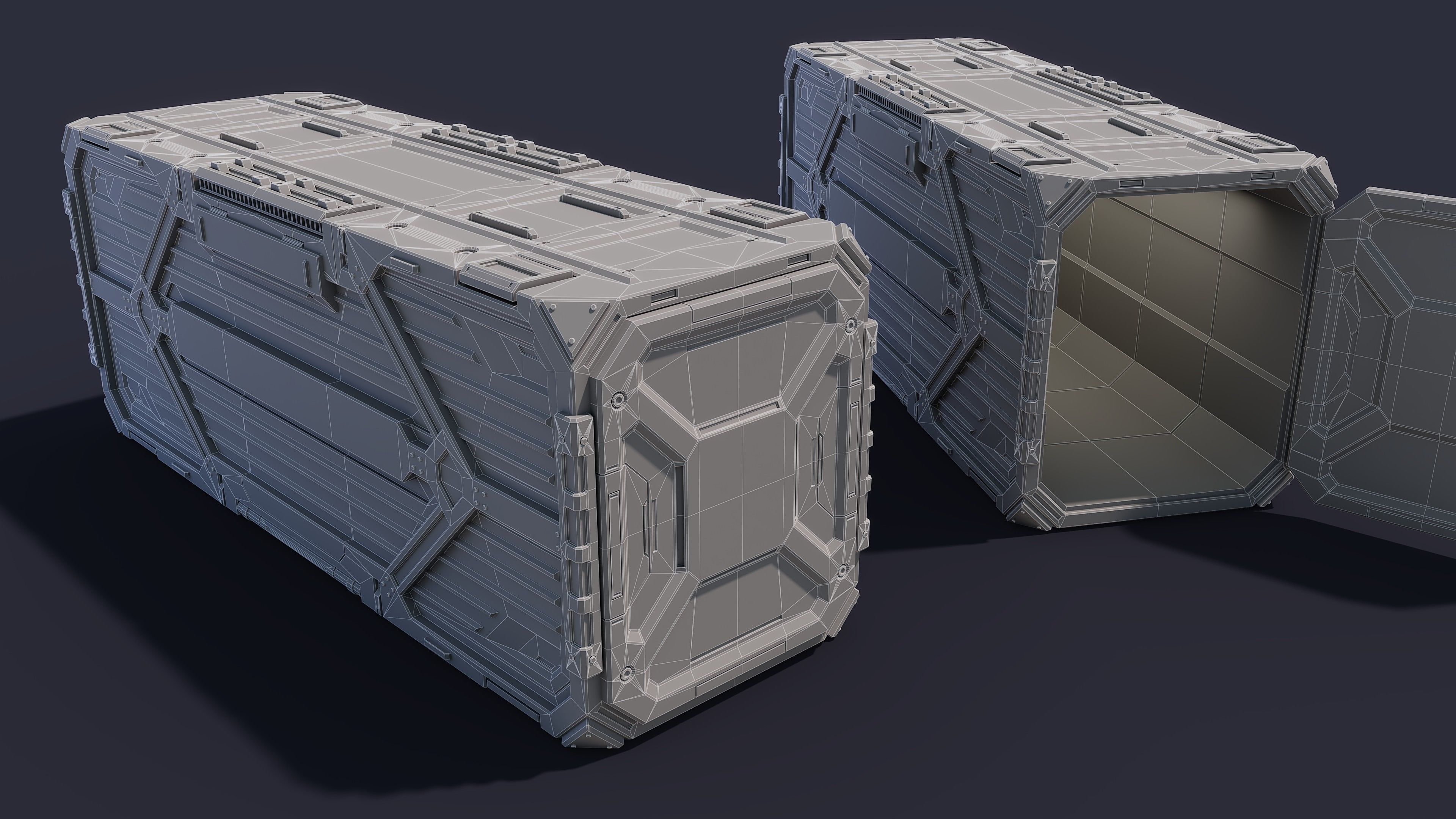 Sci-Fi Container Type C-PBR Low-poly 3D model_3