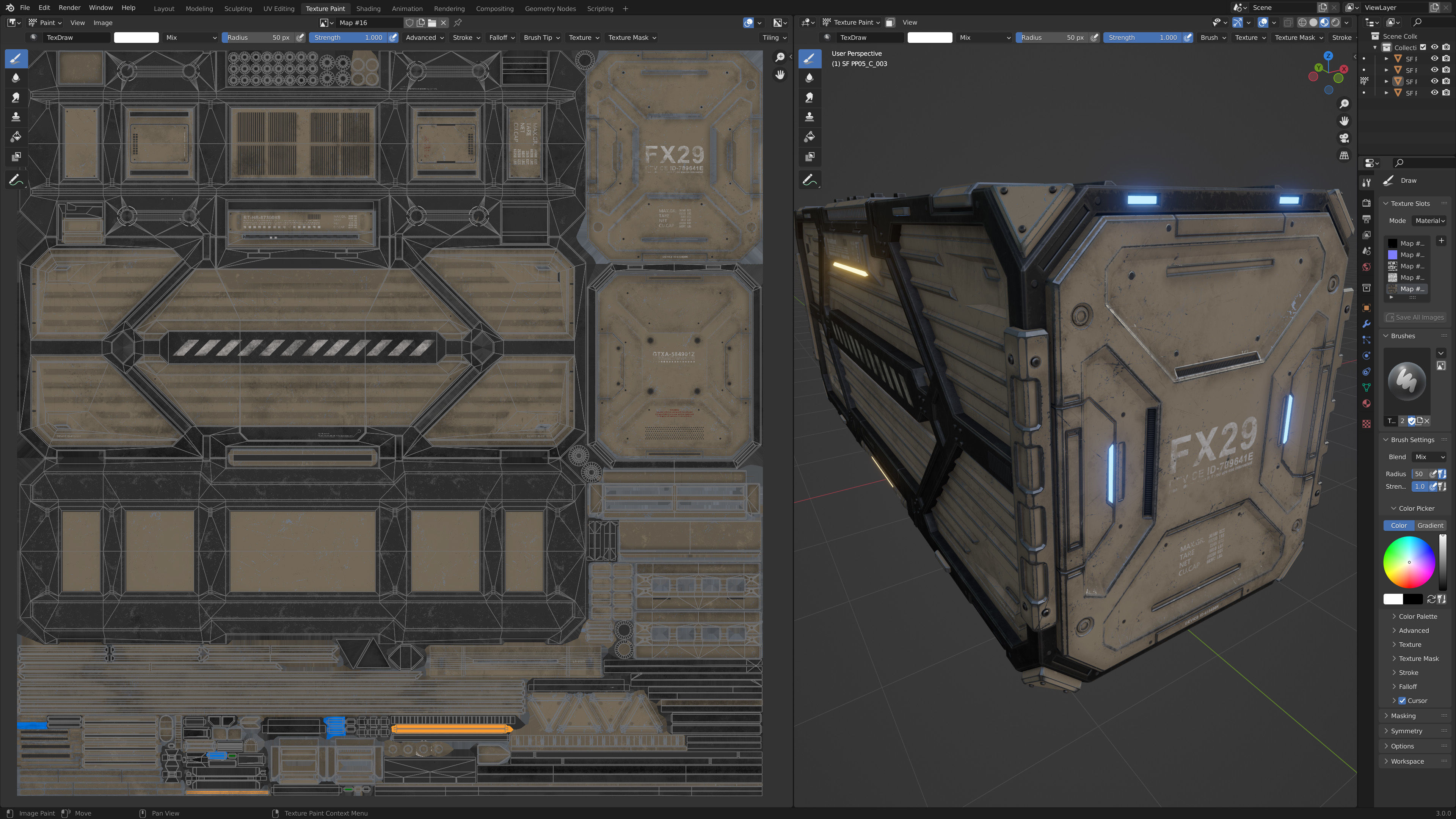 Sci-Fi Container Type C-PBR Low-poly 3D model_8