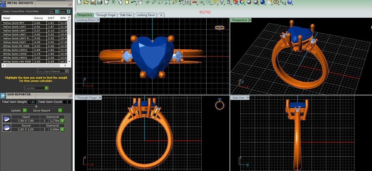 2702 heart ring 3D print model_2