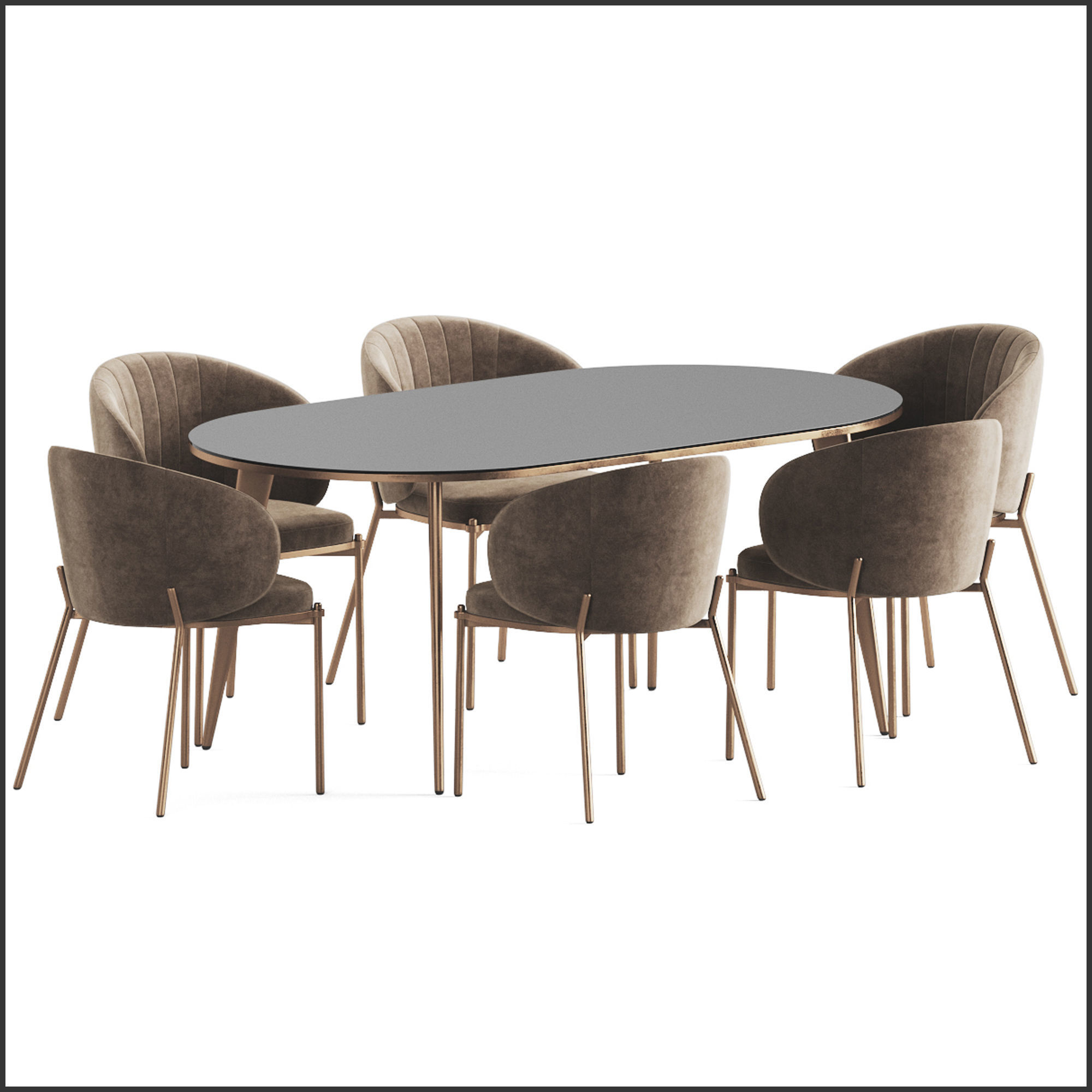 Dining Set 06 3D model_4