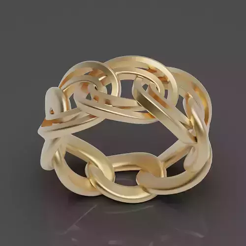 Cuban  ring earrings  printable gold jewelry printable 3D model