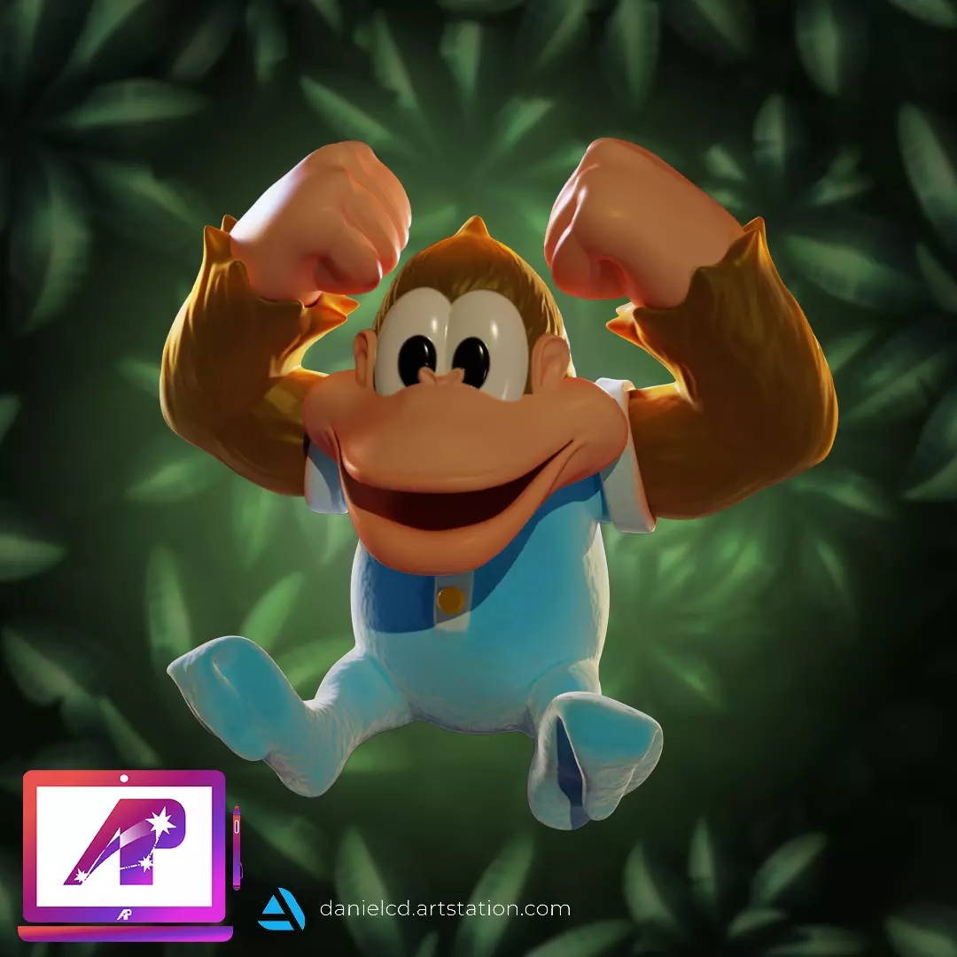 DKC3 Kiddy Kong 3D print model