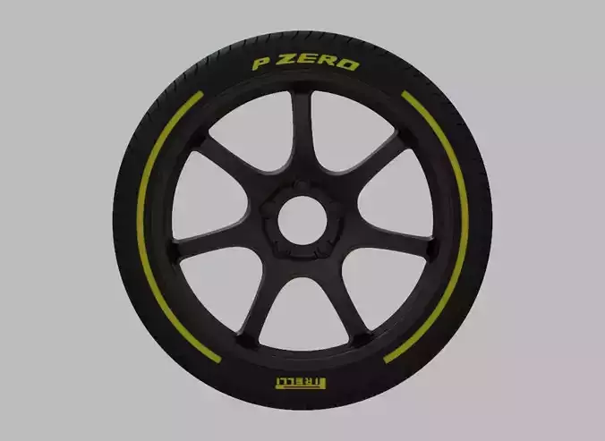 Miniature Enkei TS-7 Rim and Tire - 3D Print - No Textures