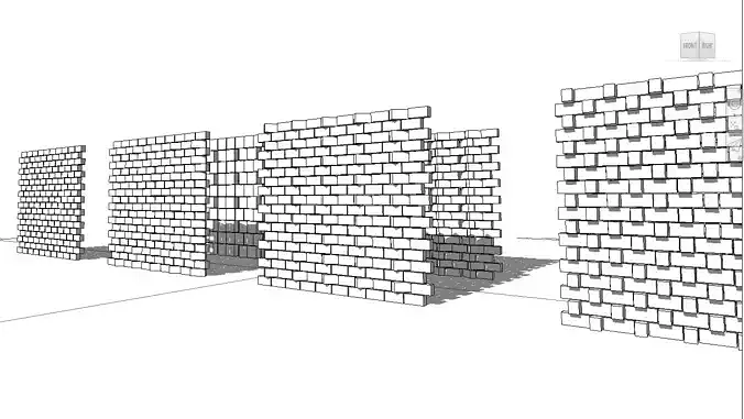 Parametric Brick- Masonry Wall with various array options Low-poly 3D model Parametric Brick- Masonry Wall with various array options Low-poly 3D model