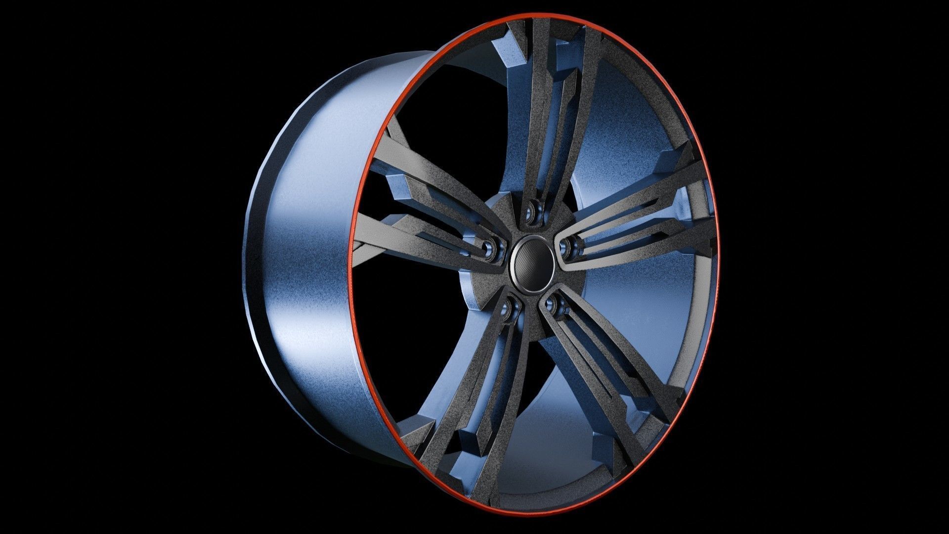 Car Wheel Pack Low-poly 3D model_15