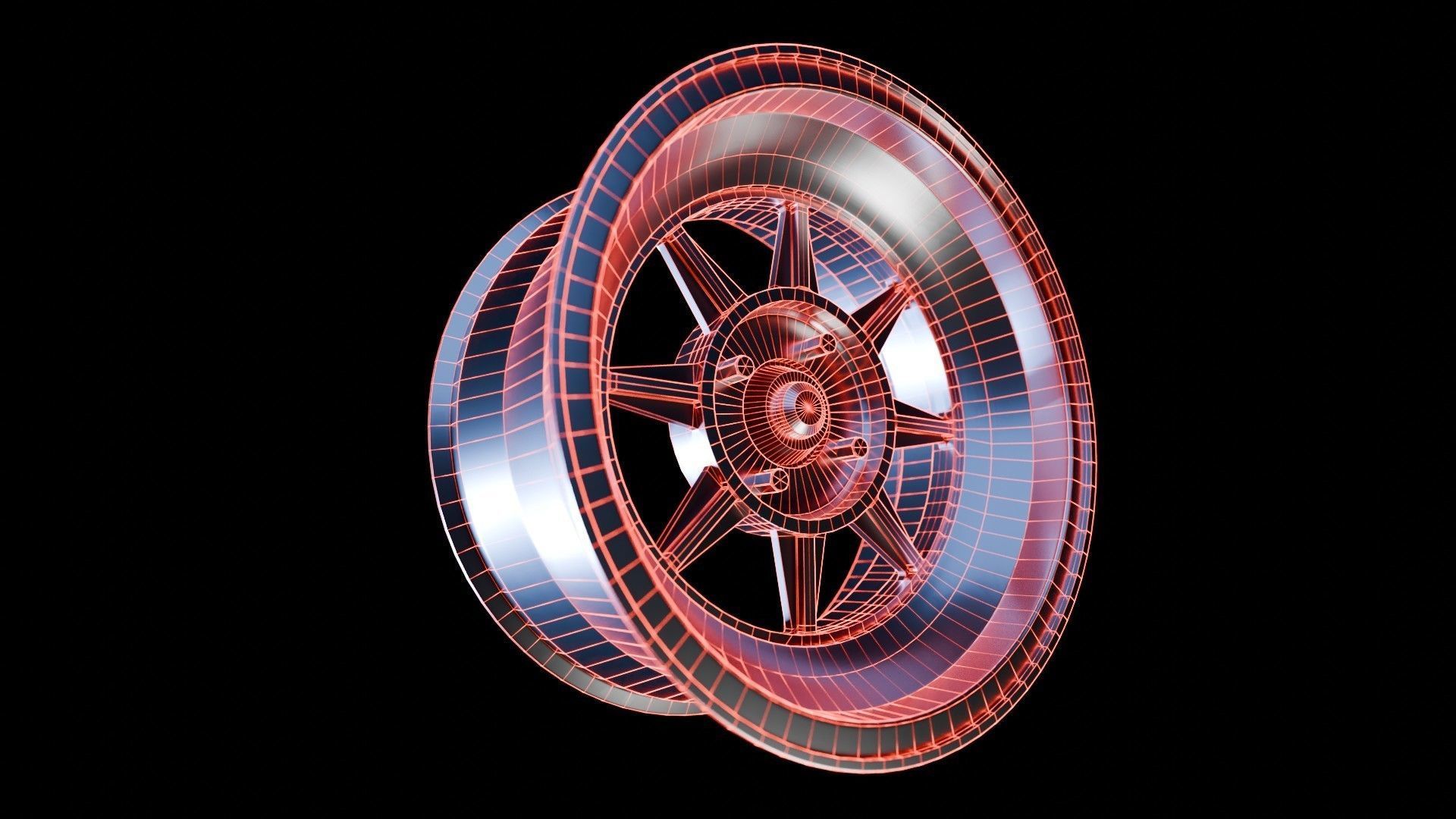 Car Wheel Pack Low-poly 3D model_57