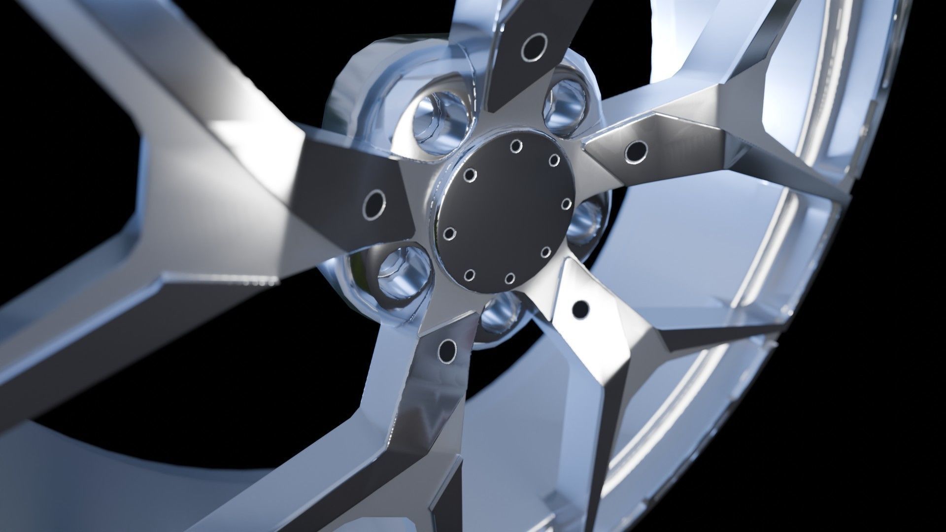 Car Wheel Pack Low-poly 3D model_24