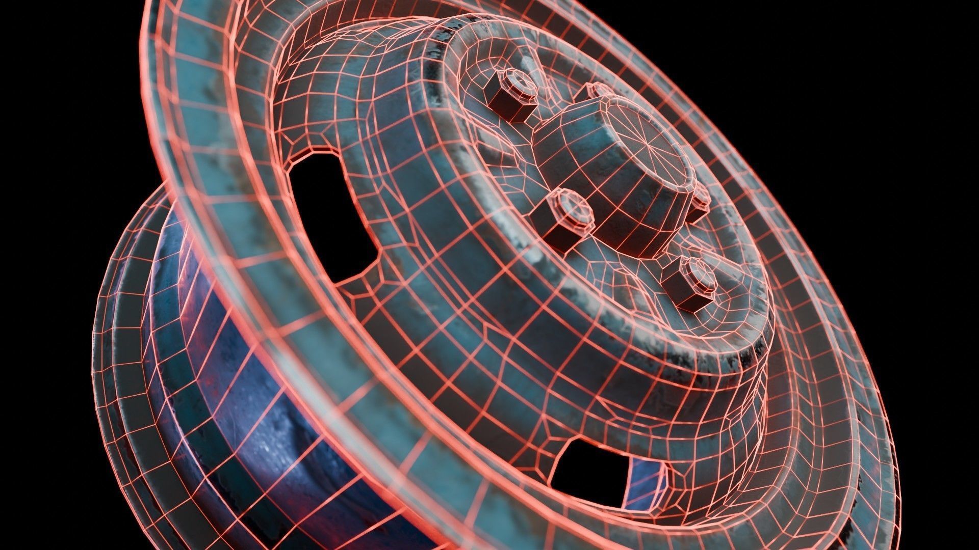 Car Wheel Pack Low-poly 3D model_100