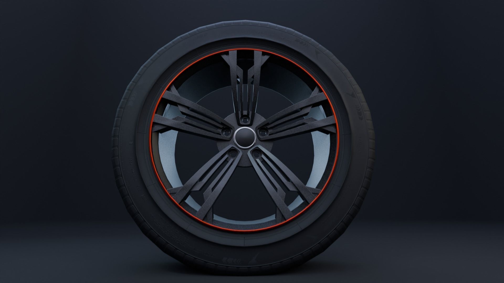 Car Wheel Pack Low-poly 3D model_18