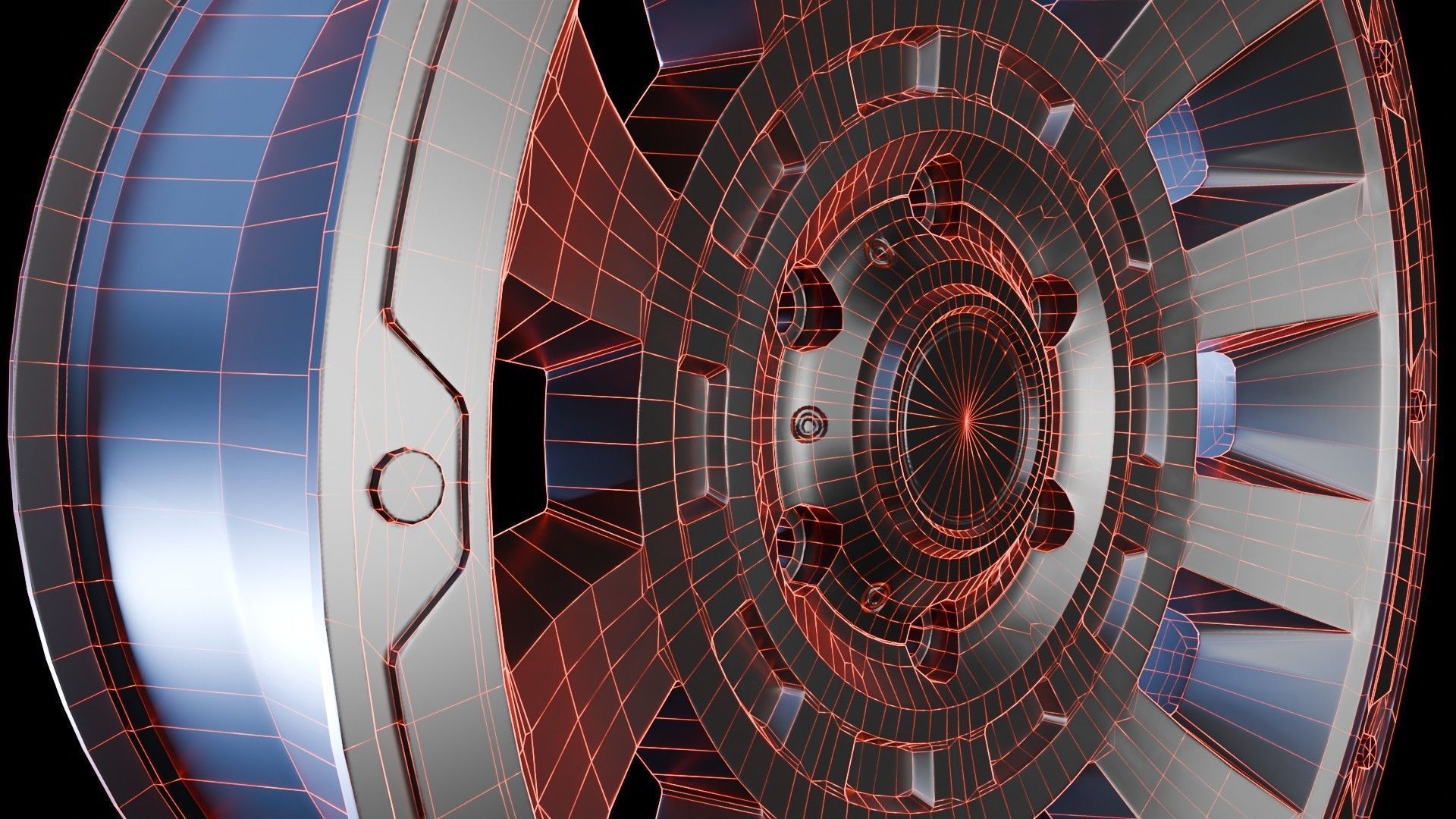 Car Wheel Pack Low-poly 3D model_64