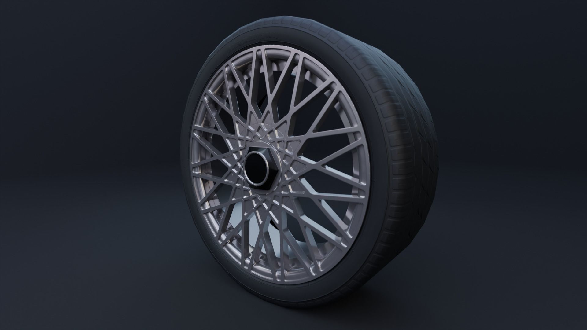 Car Wheel Pack Low-poly 3D model_42
