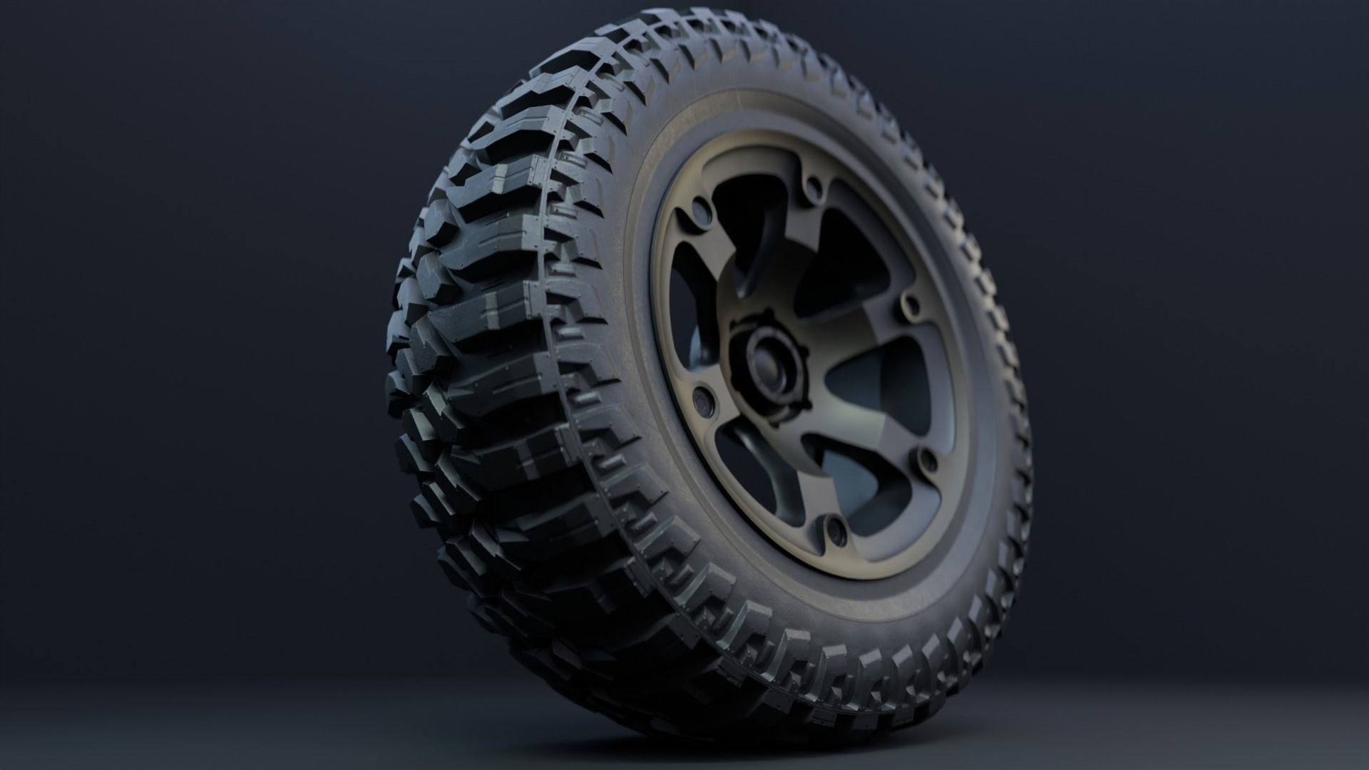 Car Wheel Pack Low-poly 3D model_33