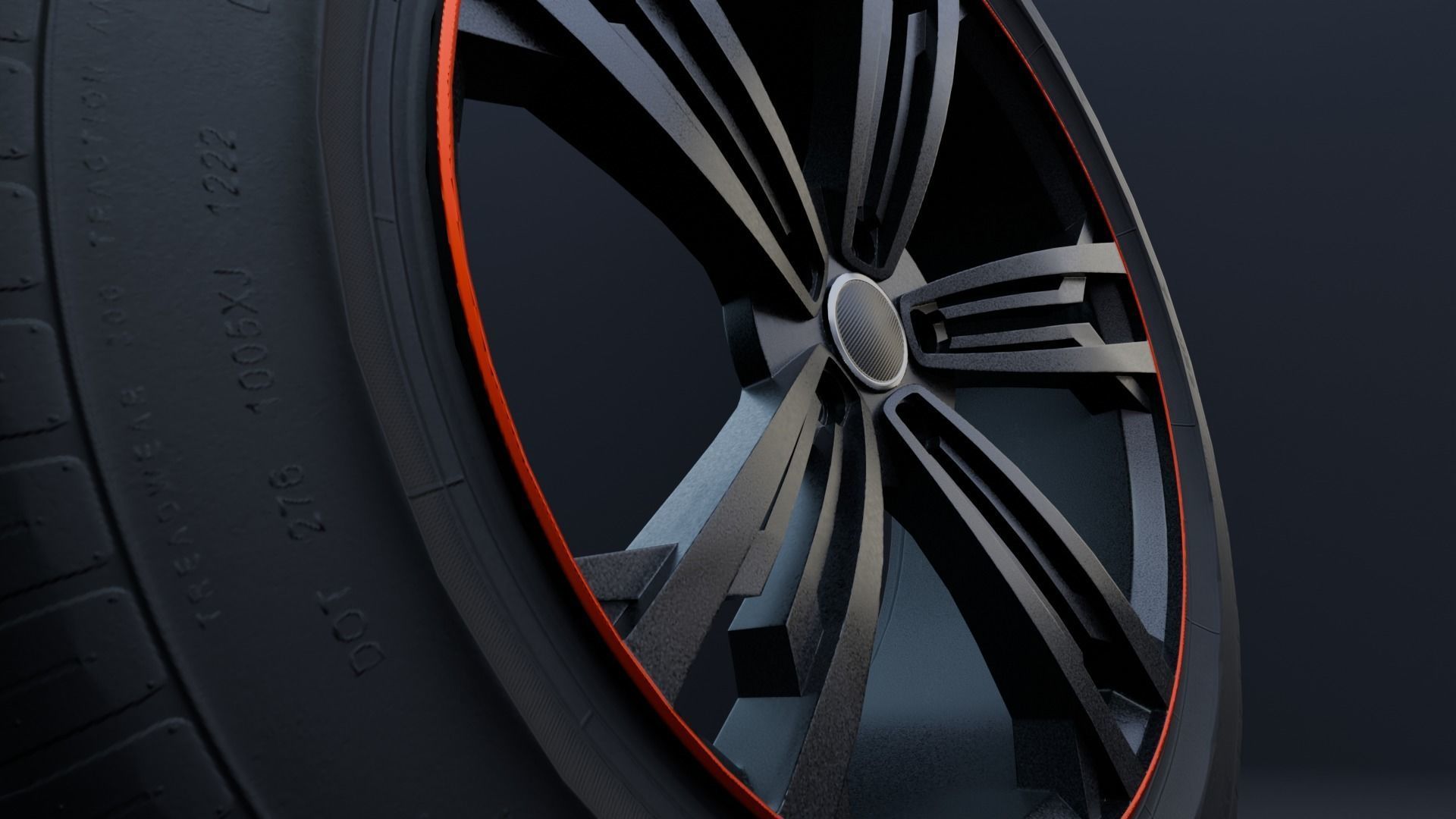 Car Wheel Pack Low-poly 3D model_19