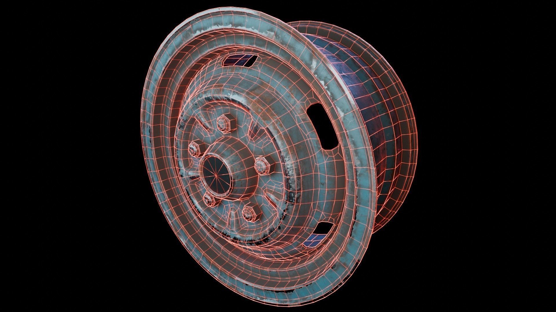 Car Wheel Pack Low-poly 3D model_101