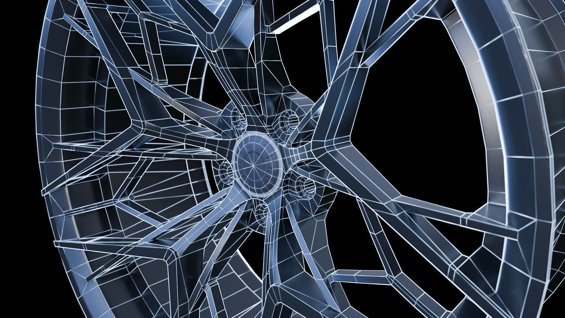 Car Wheel Pack Low-poly 3D model_12