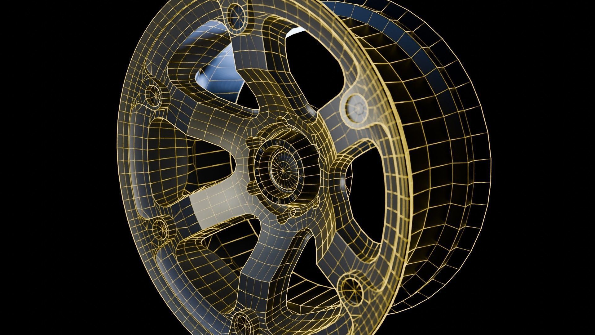 Car Wheel Pack Low-poly 3D model_35