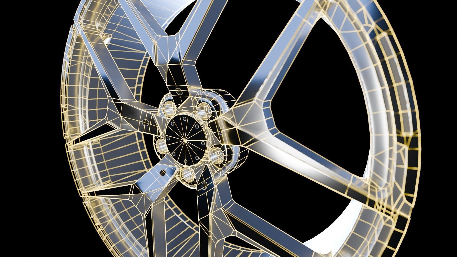 Car Wheel Pack Low-poly 3D model_27