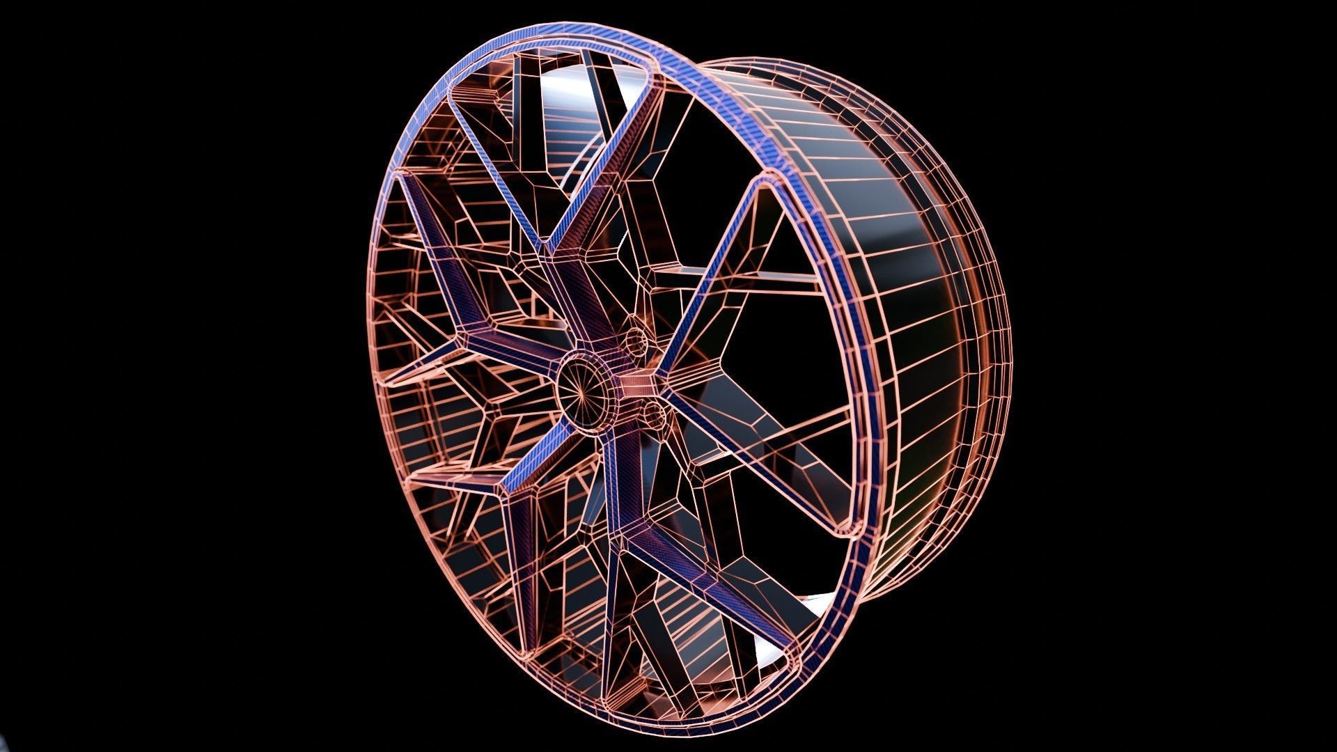 Car Wheel Pack Low-poly 3D model_5