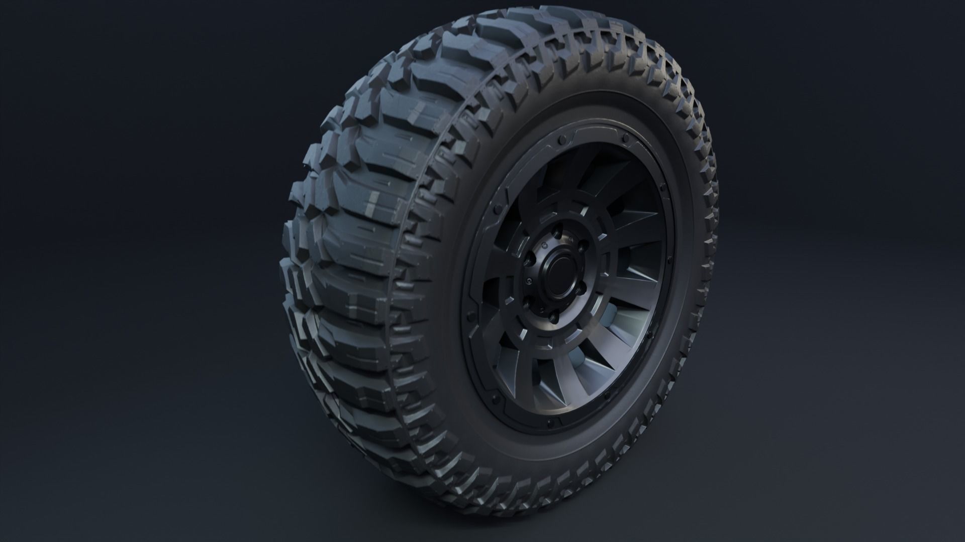 Car Wheel Pack Low-poly 3D model_66