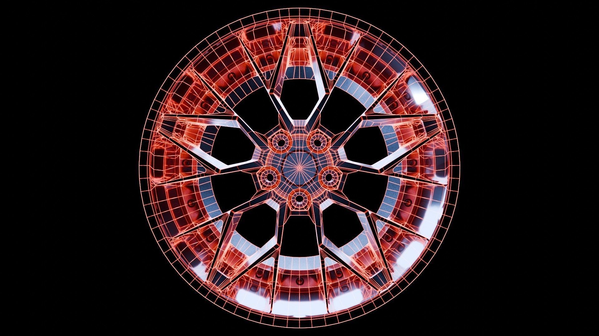 Car Wheel Pack Low-poly 3D model_79