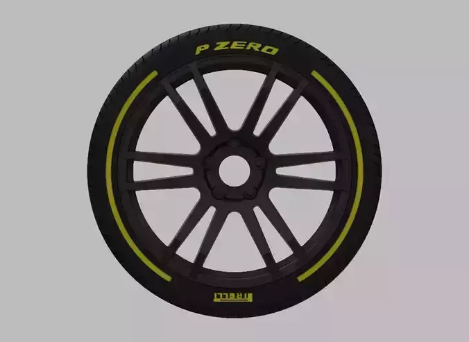 Miniature Enkei TSP6 Rim and Tire - 3D Print - No Textures