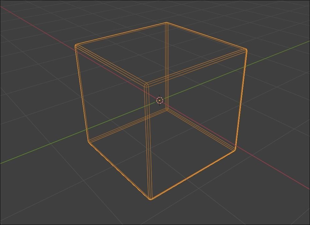Blender Default Cube But With Bevel Free low-poly 3D model_1