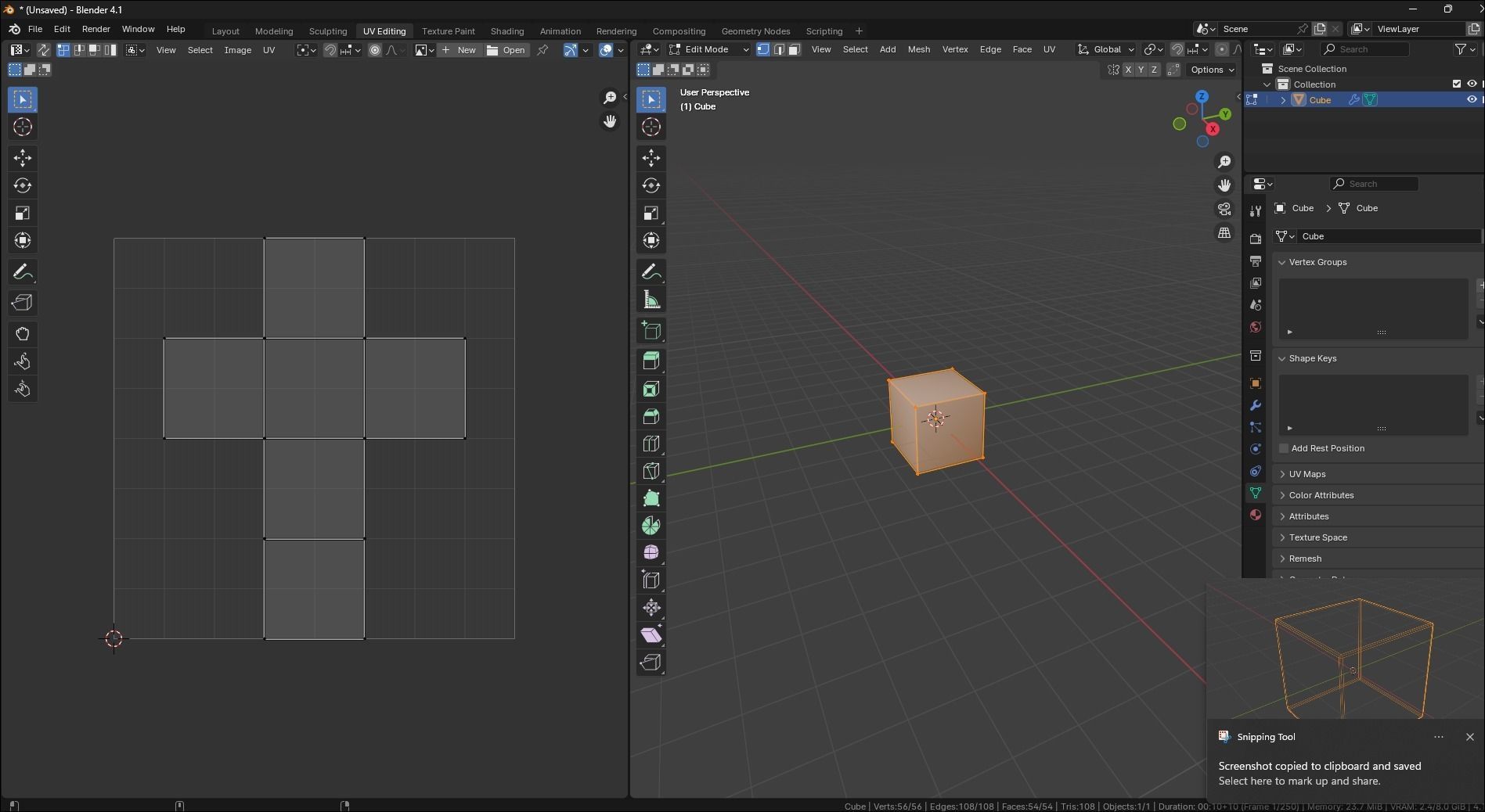 Blender Default Cube But With Bevel Free low-poly 3D model_2