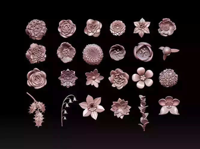 flowers 3D print model