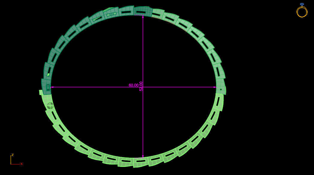 Bracelet snake fussion 1 3D print model_2
