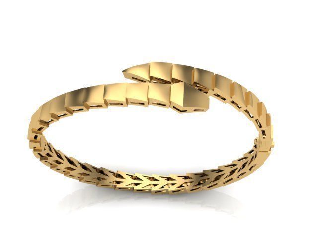 Bracelet snake fussion 1 3D print model_1