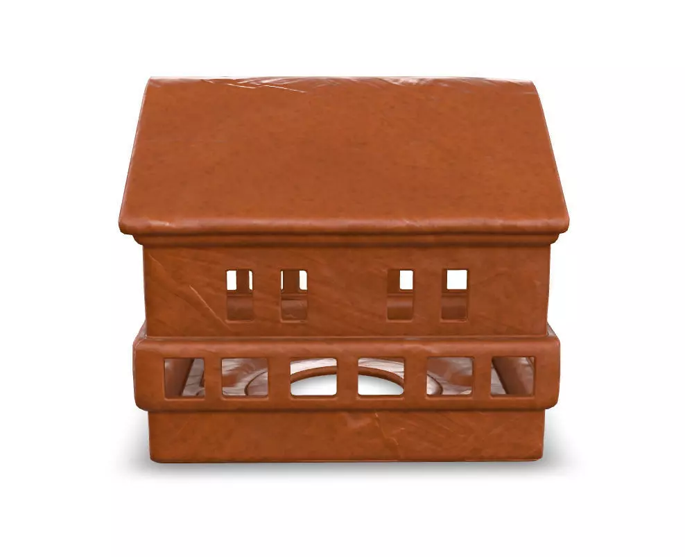 Clay Ceramic House 3D model_0
