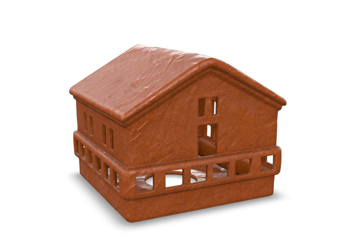 Clay Ceramic House 3D model_2