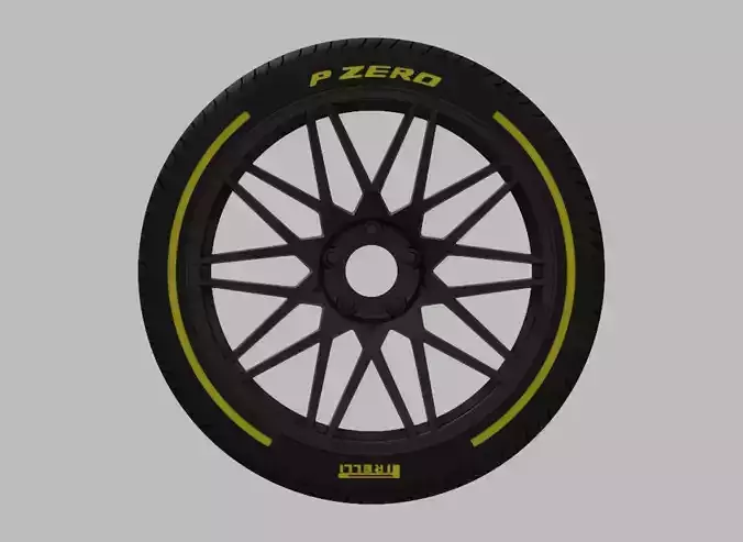 Miniature Enkei TMS Rim and Tire  - 3D Print - No Textures