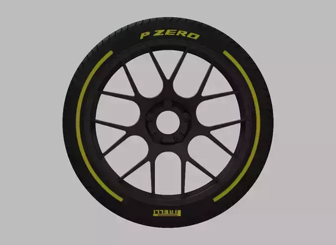 Miniature Enkei RAIJIN Rim and Tire - 3D Print - No Textures