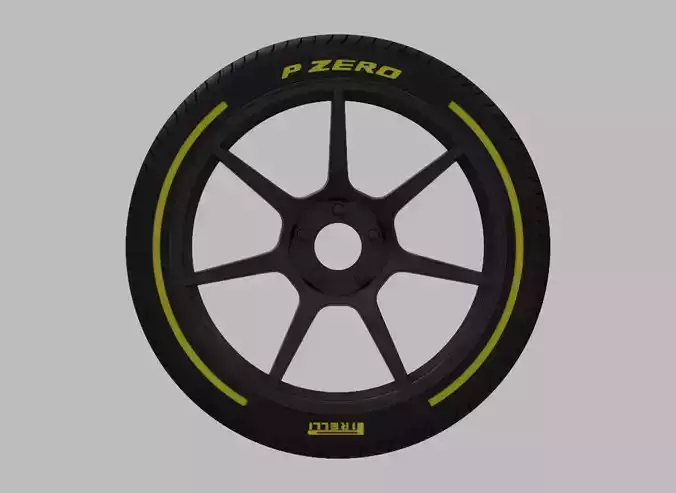 Miniature Enkei TFR Rim and Tire -3 D Print - No Textures