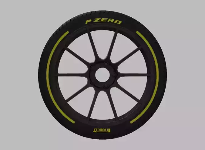 Miniature EnkeiTS-10 Rim and Tire - 3D Print - No Textures