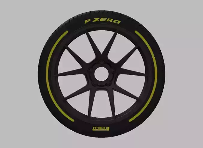 Miniature Enkei TS-V Rim and Tire - 3D Print - No Textures