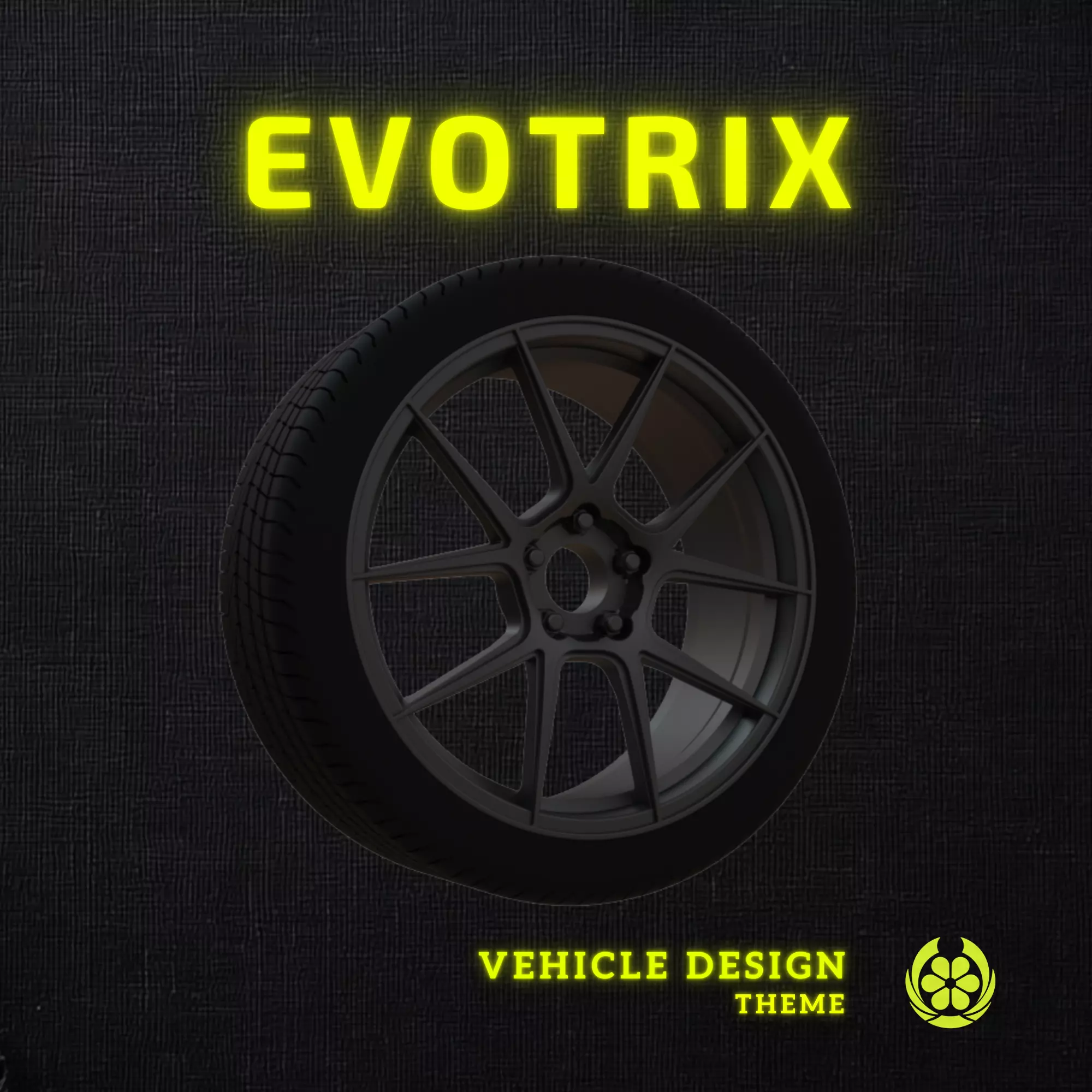 19 Enkei TS-V Car Rim and Tire - 3D Print 3D print model