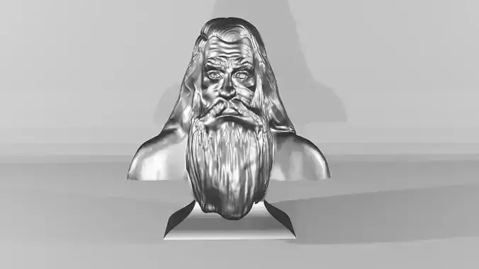 Gandalf Bust 3D Printable - Fan Art Lord of the Rings Figure